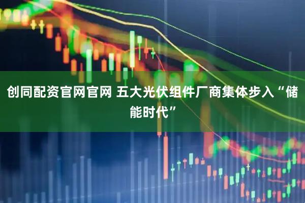 创同配资官网官网 五大光伏组件厂商集体步入“储能时代”