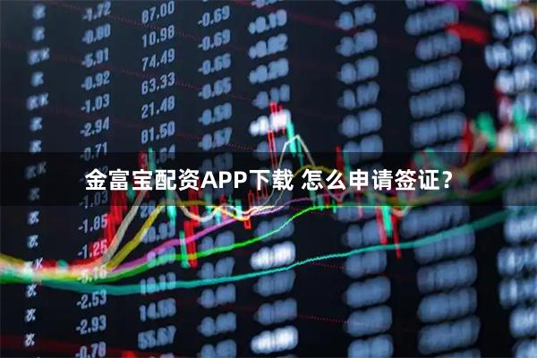 金富宝配资APP下载 怎么申请签证？